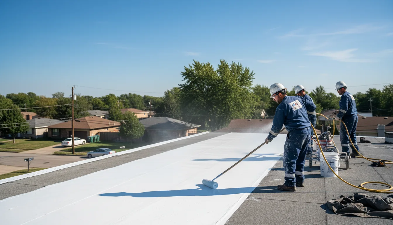 Commercial roof coating in Muse, OK near me